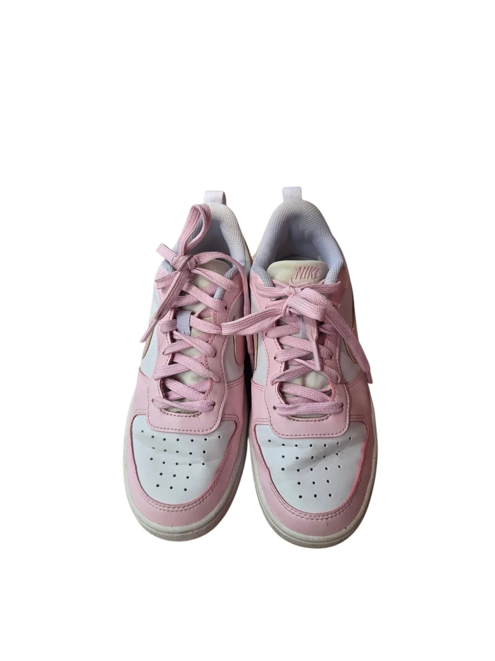Nike Dunks Pink and White Low-Top Sneakers Size 5Y